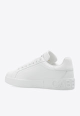 Dolce 
Gabbana Portofino Low-Top Leather Sneakers White CK1544 A1065-80001