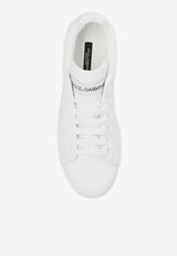 Dolce 
Gabbana Portofino Low-Top Leather Sneakers White CK1544 A1065-80001