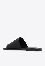 Dolce 
Gabbana DG Logo Leather Slides Black A80397 AO602-80999