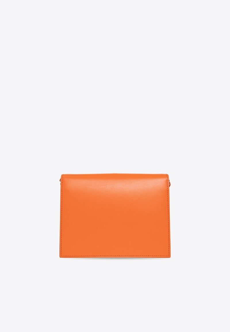 Dolce 
Gabbana DG Logo Leather Shoulder Bag Orange BB7287 AW576-80244