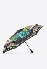 Moschino Graphic Print Foldable Umbrella Multicolor 8862 OPENCLOSEA-BLACK