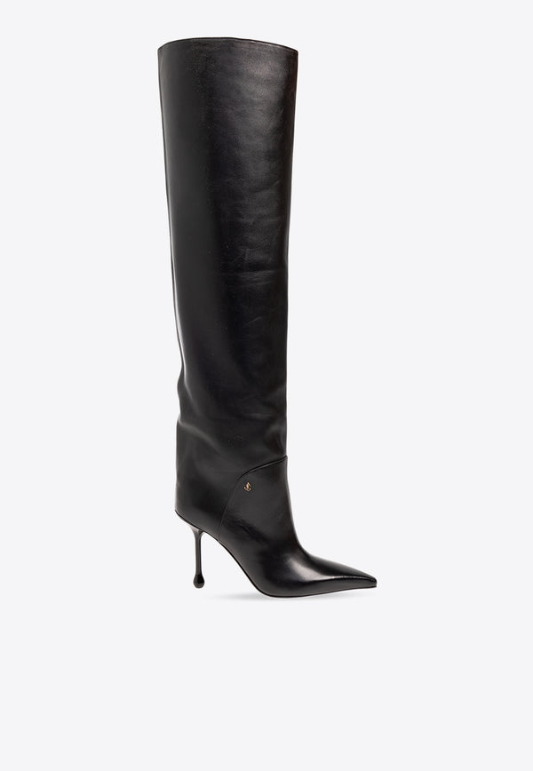 Jimmy Choo Cycas 95 Over-The-Knee Boots Black CYCAS KB 95 NAP-BLACK