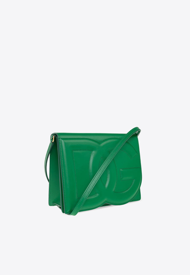 Dolce 
Gabbana DG Logo Leather Shoulder Bag Green BB7287 AW576-87192