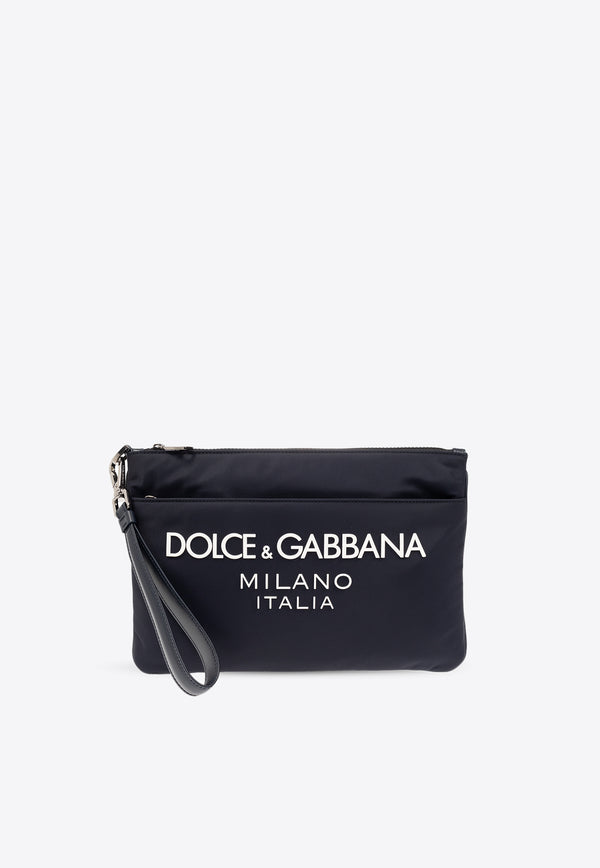 Dolce 
Gabbana Logo Print Pouch Bag Navy BP3259 AG182-8C653