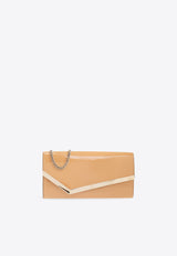 Jimmy Choo Emmie Patent-Leather Clutch Bag Beige EMMIE PAT-BISCUIT LIGHT GOLD