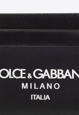 Dolce 
Gabbana Logo Print Leather Cardholder Black BP0330 AN244-HNII7