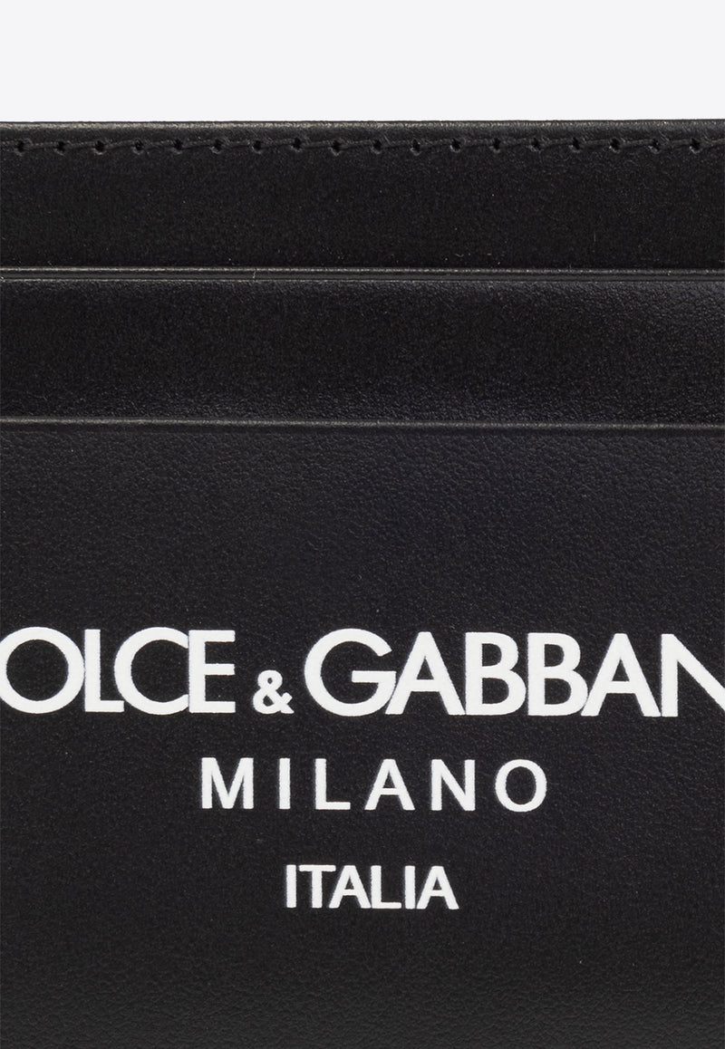 Dolce 
Gabbana Logo Print Leather Cardholder Black BP0330 AN244-HNII7