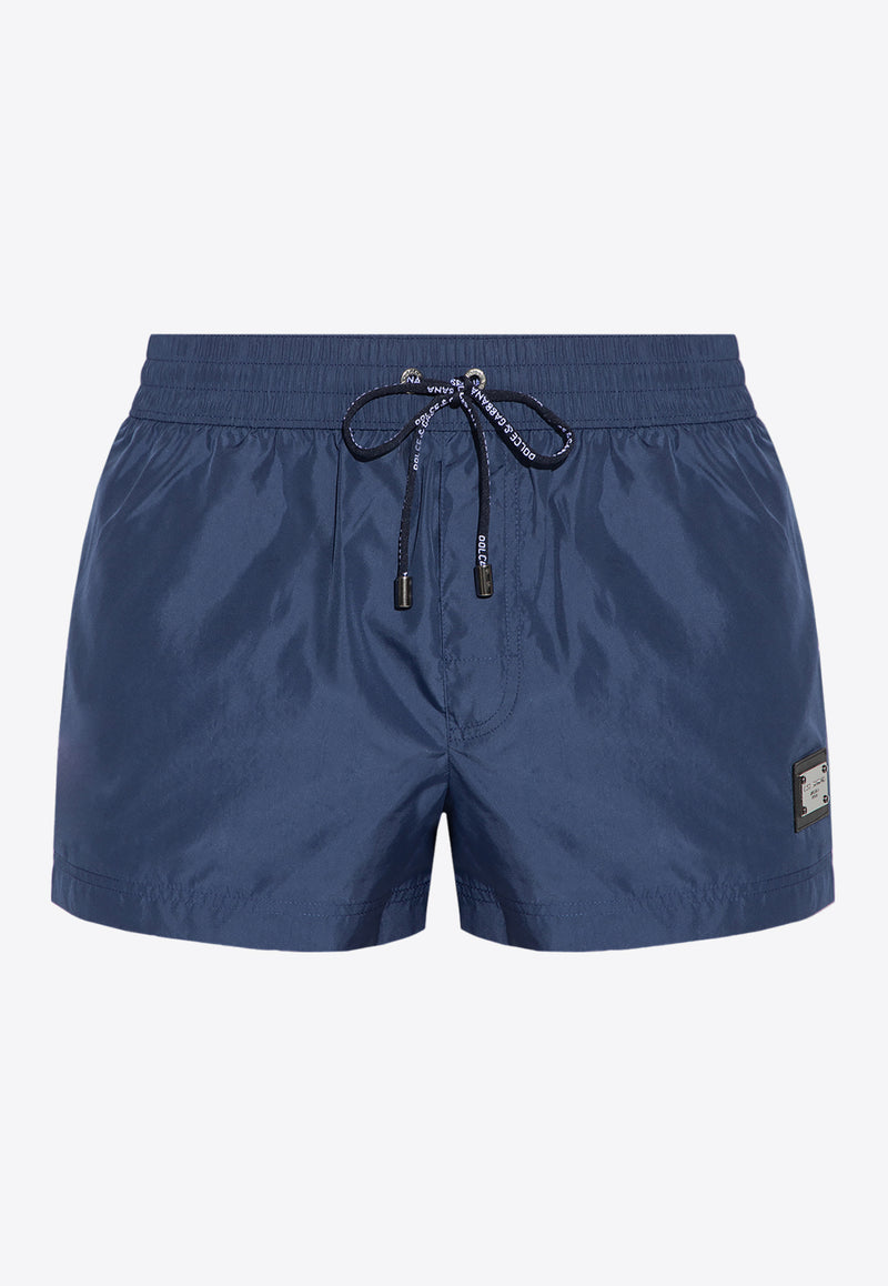 Dolce 
Gabbana Logo Plaque Swim Short Navy M4E48T ONO06-B0310