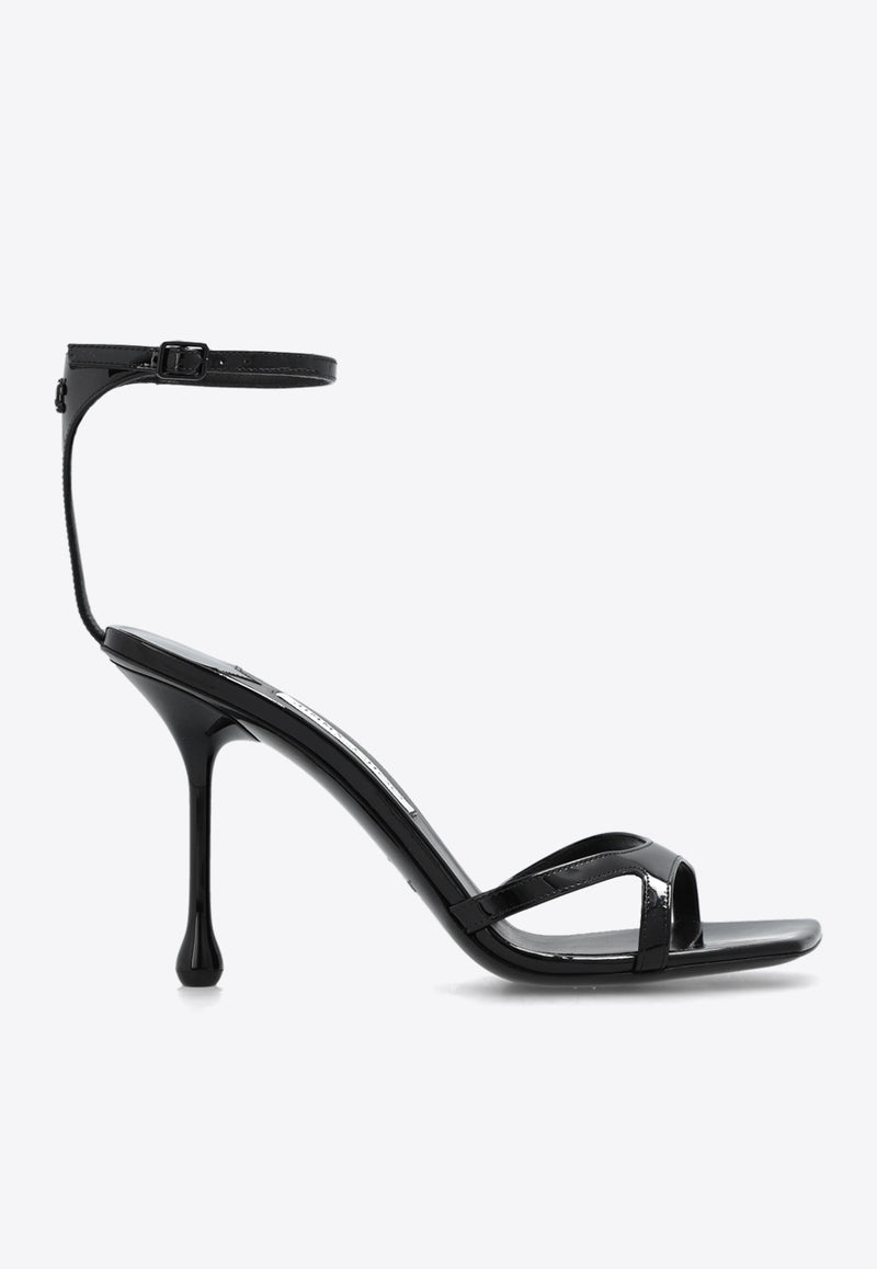 Jimmy Choo Ixia 95 Patent-Leather Sandals Black IXIA SANDAL 95 PAT-BLACK