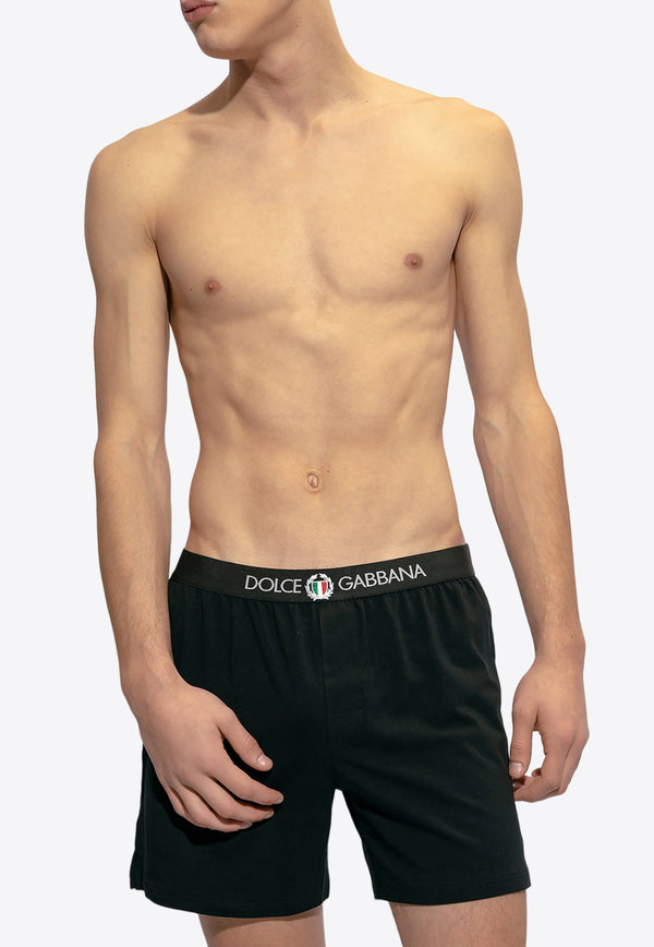 Dolce 
Gabbana Embroidered Logo Boxers Black M4C15J ONN94-N0000