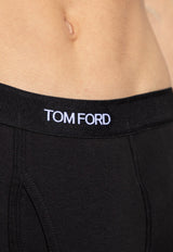 Tom Ford Logo Jacquard Stretch Boxer Briefs - Set of 2 Black T4XC31040 0-002