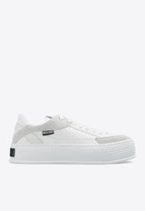 Moschino Logo-Embossed Leather Sneakers White MA15394G1I MFE-10A