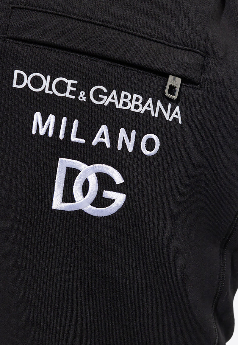 Dolce 
Gabbana Logo Embroidered Track Pants Black GVF6AZ G7D6B-N0000