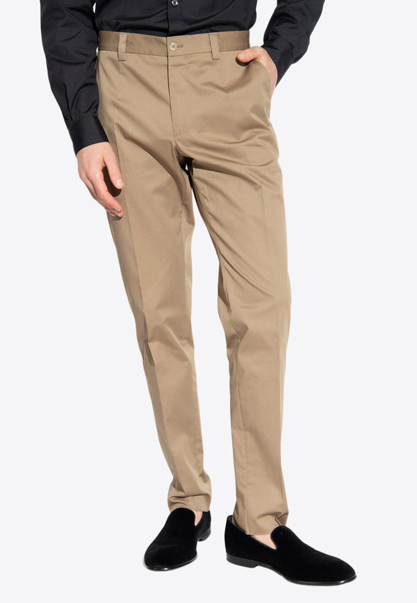 Dolce 
Gabbana Straight-Leg Chino Pants Beige GY6IET GG825-M0724