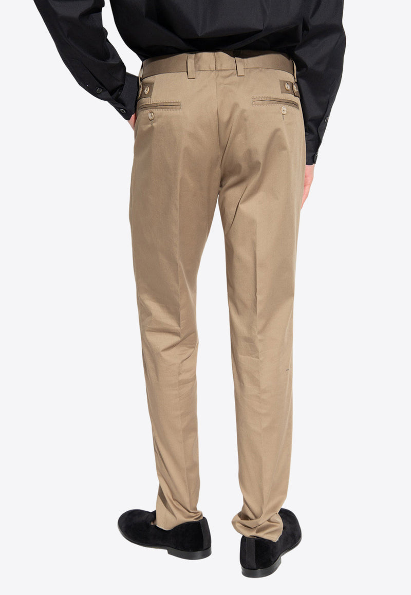 Dolce 
Gabbana Straight-Leg Chino Pants Beige GY6IET GG825-M0724