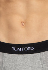 Tom Ford Logo Jacquard Stretch Boxer Briefs Gray T4LC31040 0-020