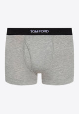 Tom Ford Logo Jacquard Boxer Briefs Gray T4LC31410 0-020