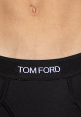 Tom Ford Logo Jacquard Briefs - Set of 2 Black T4XC11410 0-002