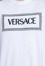 Versace Logo-Embroidered Crewneck T-shirt 1011694 1A08584-1W000