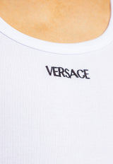 Versace Logo-Embroidered Tank Top 1013125 1A09410-1W000