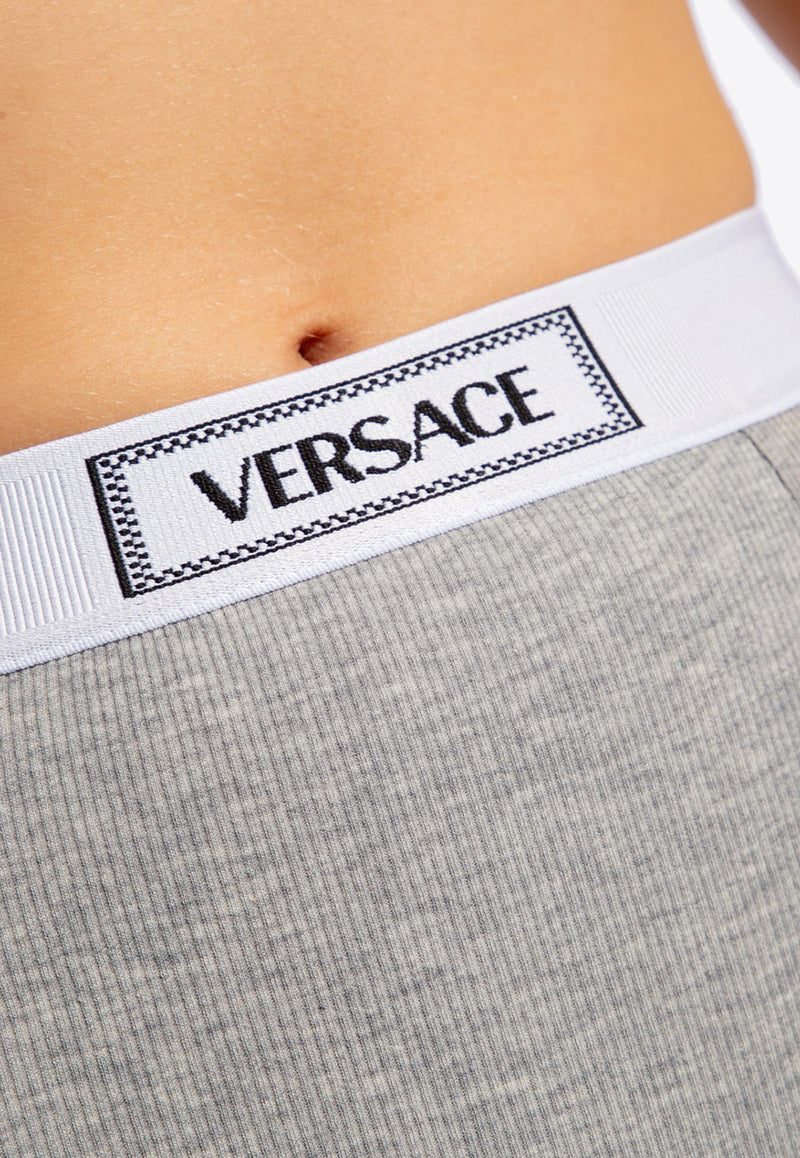 Versace Logo-Embroidered Briefs 1013505 1A09551-1E130