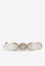 Versace Medusa 
95 Leather Belt White 1014415 DV3T-1W00P