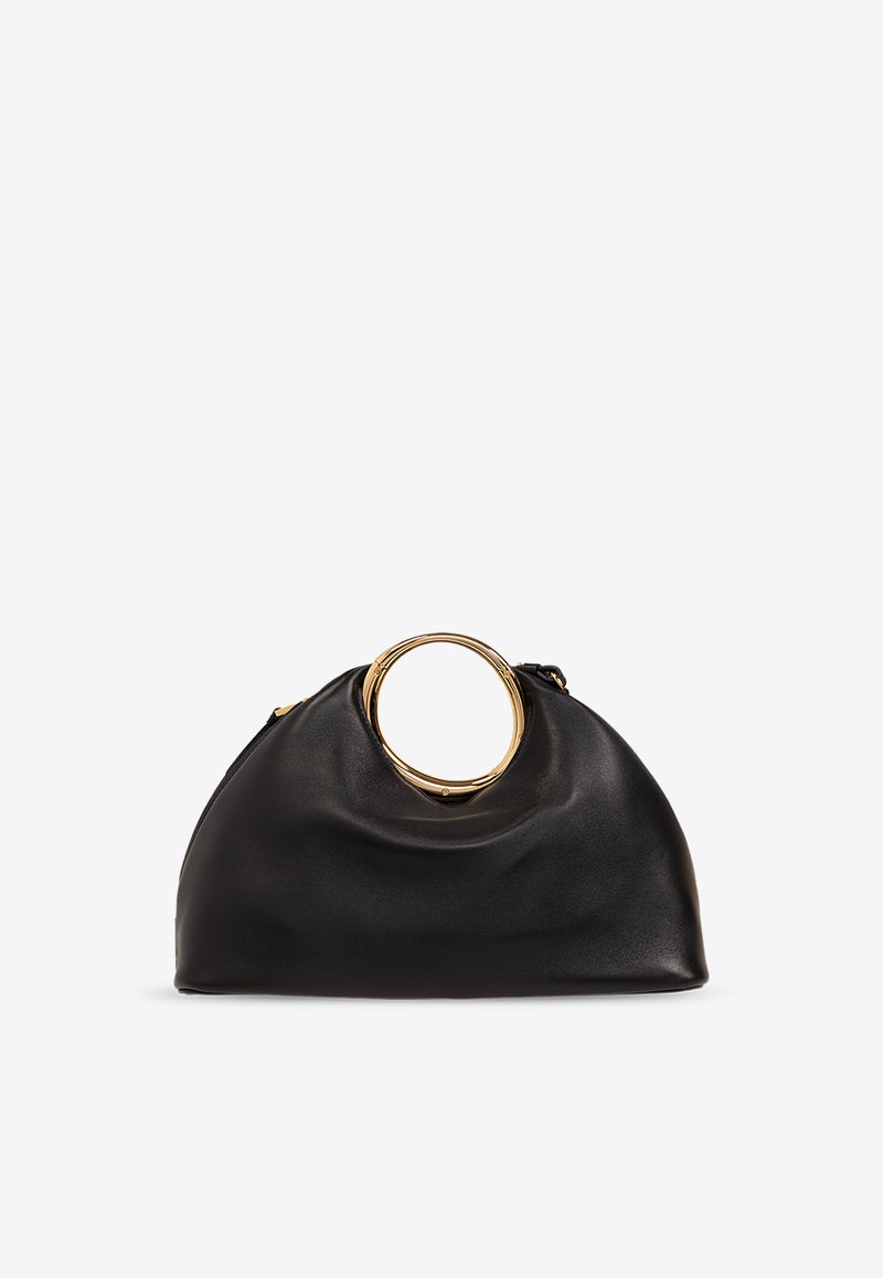 Jacquemus Le Calino Ring Top Handle Bag in Nappa Leather 241BA396 3171-990 Black