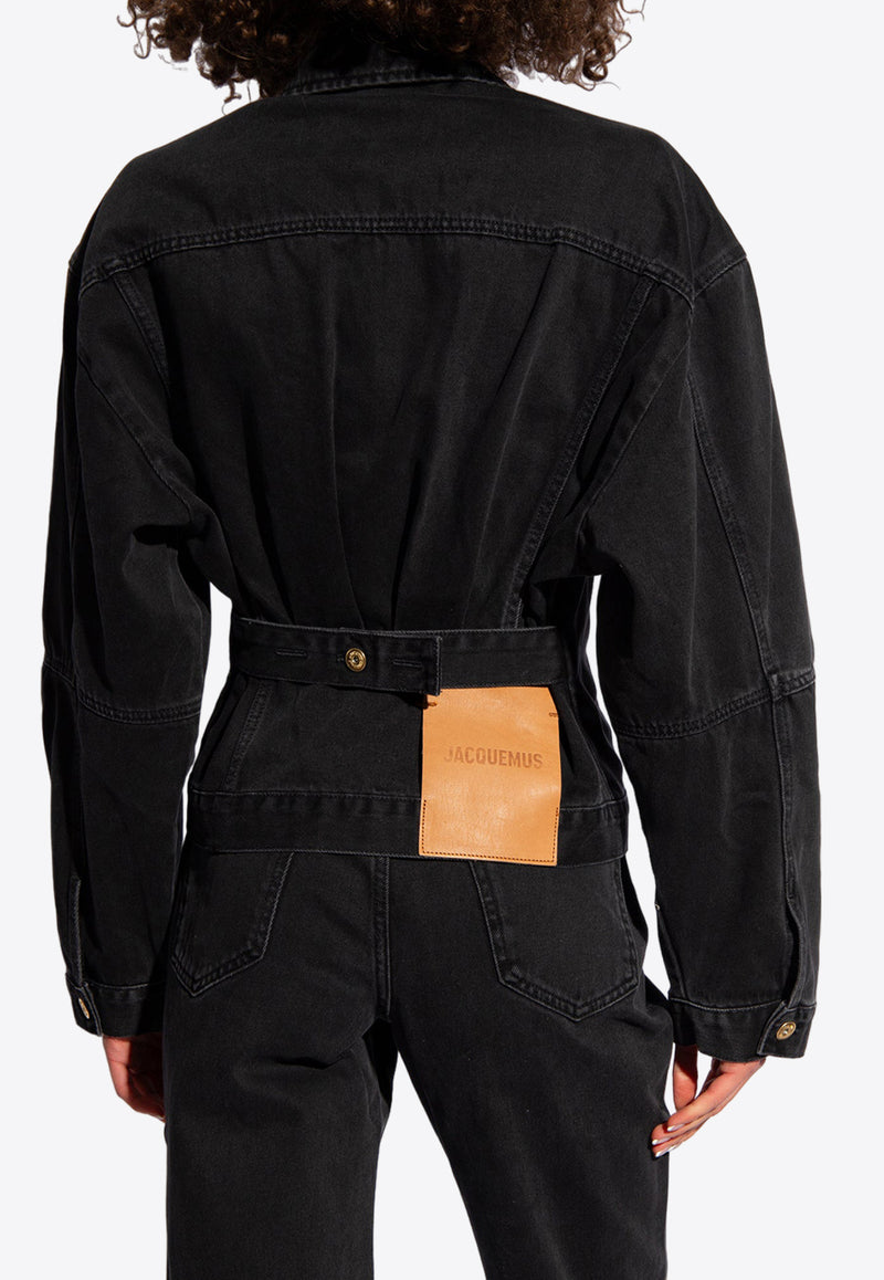 Jacquemus Fitted Denim Jacket 241DE036 1515-990 Black