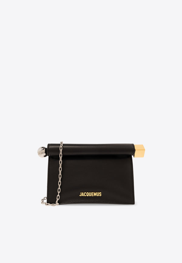 Jacquemus Mini Rond Carré Leather Clutch 241BA392 3171-990 Black