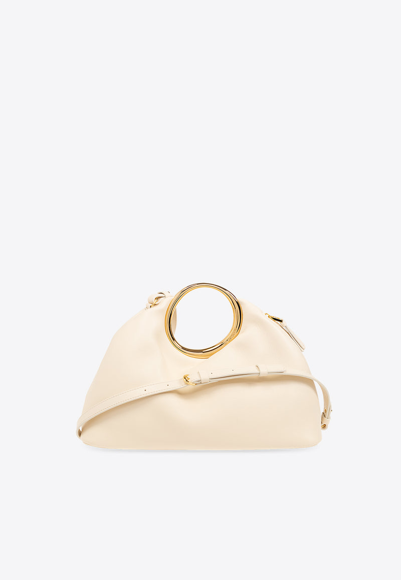 Jacquemus Le Calino Ring Top Handle Bag in Nappa Leather 241BA396 3171-115 Ivory