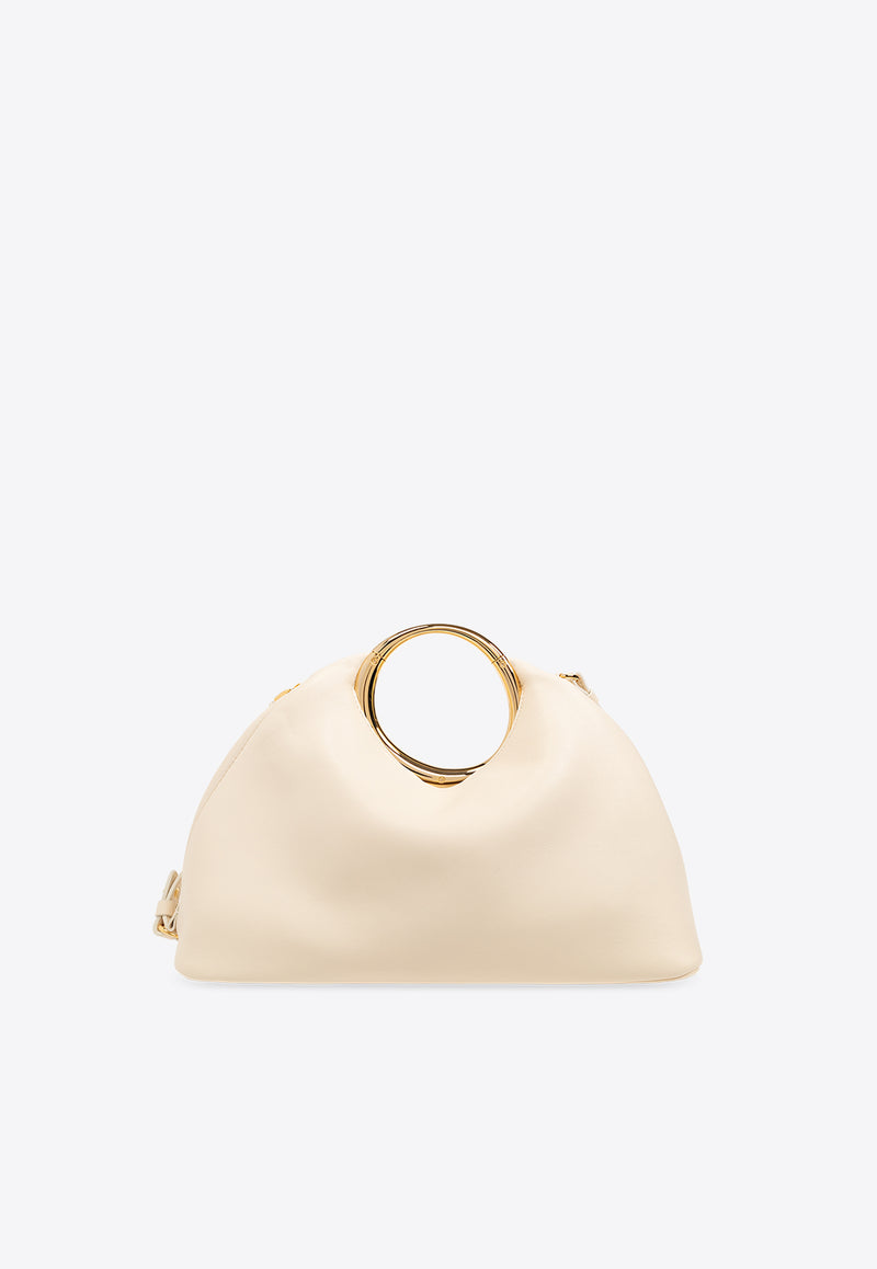 Jacquemus Le Calino Ring Top Handle Bag in Nappa Leather 241BA396 3171-115 Ivory