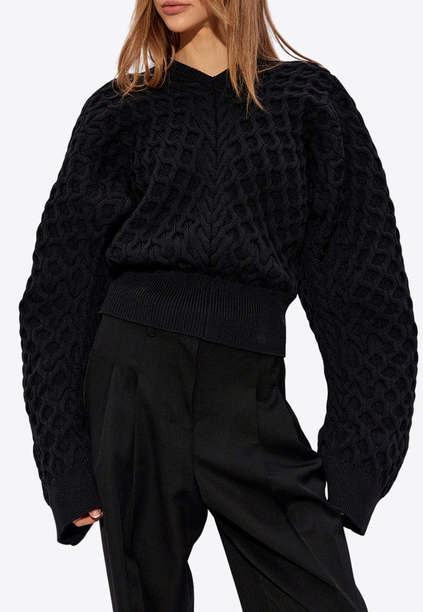 Jacquemus Knitted Oversized Sweater 241KN391 2375-990 Black