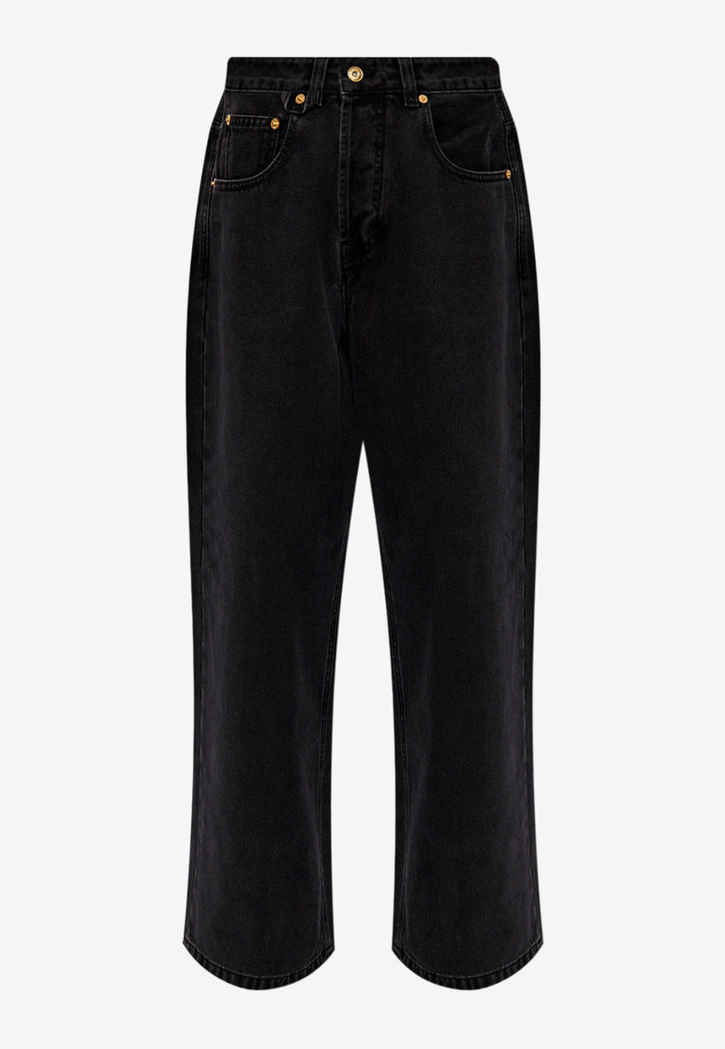 Jacquemus Oversized Wide-Leg Jeans 241DE038 1515-990 Black