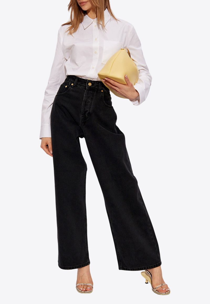 Jacquemus Oversized Wide-Leg Jeans 241DE038 1515-990 Black