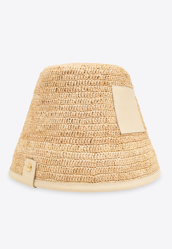 Jacquemus Le Bob Soli Raffia Bucket Hat
 Beige 245AC642 3060-120