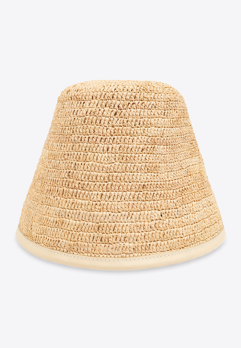 Jacquemus Le Bob Soli Raffia Bucket Hat
 Beige 245AC642 3060-120