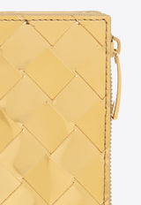 Bottega Veneta Small Intrecciato Bi-Fold Zip Wallet Gold 742330 V3QM5-8922