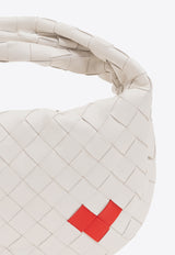 Bottega Veneta Mini Jodie Top Handle Bag with Heart White 777607 V3SP1-8583