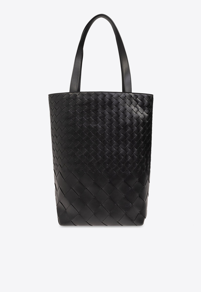 Bottega Veneta Intrecciato Leather Tote Bag Black 776208 V3R51-8803