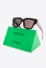 Bottega Veneta Tri-Fold Square Sunglasses Gray 779428 VBL80-1049