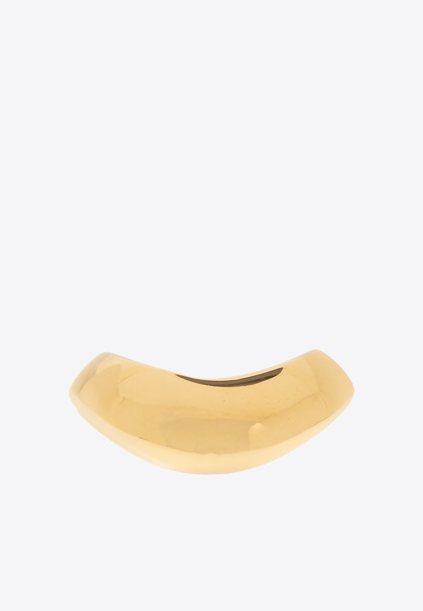 Bottega Veneta Gold-Plated Curved Ring  Gold 786344 VAHU0-8120