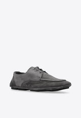 Dolce 
Gabbana Logo Plaque Suede Lace-Up Shoes
 Gray A10821 AS707-80730