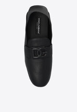 Dolce 
Gabbana DG Logo Leather Loafers Black A50583 A8034-80999