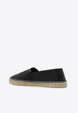 Dolce 
Gabbana DG Logo Leather Espadrilles Black A50574 AO602-80999