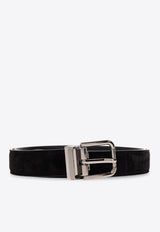 Dolce 
Gabbana Rolled Buckle Suede Belt Black BC4337 AT444-80999