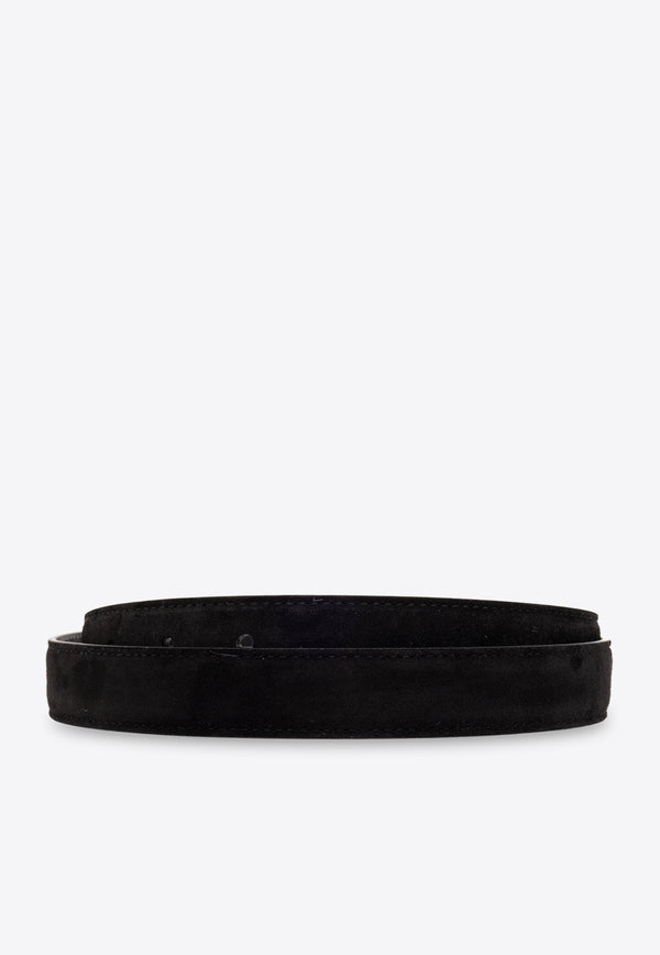 Dolce 
Gabbana Rolled Buckle Suede Belt Black BC4337 AT444-80999