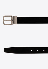 Dolce 
Gabbana Rolled Buckle Suede Belt Black BC4337 AT444-80999