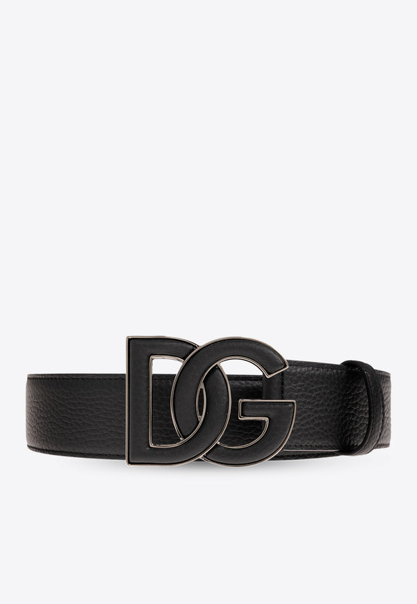 Dolce 
Gabbana DG Buckle Leather Belt Black BC4675 AT489-80999