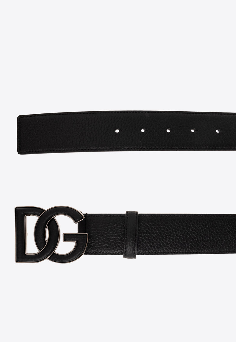 Dolce 
Gabbana DG Buckle Leather Belt Black BC4675 AT489-80999