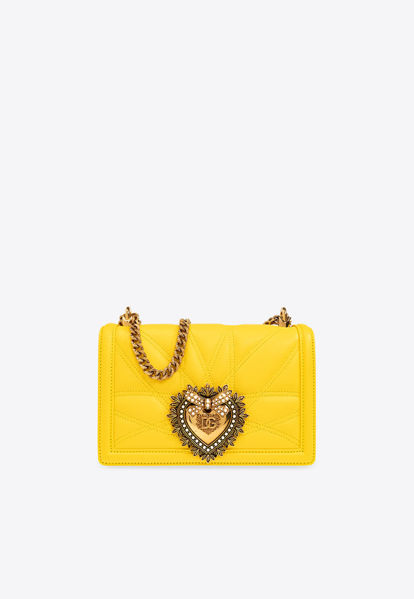 Dolce 
Gabbana Medium Devotion Crossbody Bag Yellow BB7158 AW437-8M183